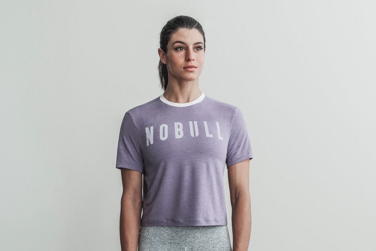 Nobull Boxy T-shirts Dames Lavendel | 715309-BNK