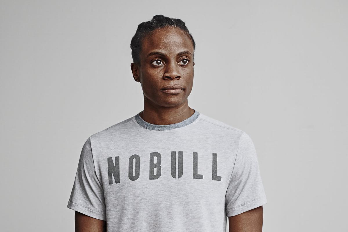 Nobull Boxy T-shirts Dames Lichtgrijs | 042783-ZWQ