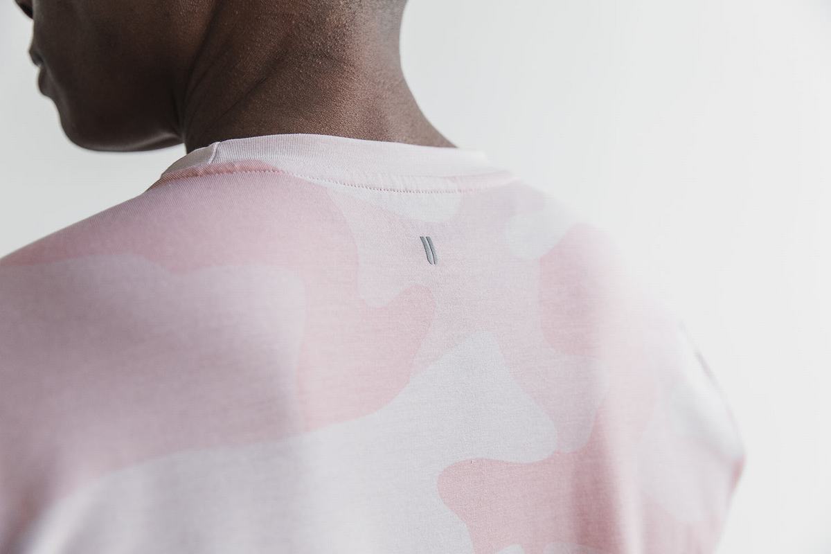 Nobull Boxy T-shirts Dames Roze Camo | 789521-CDM
