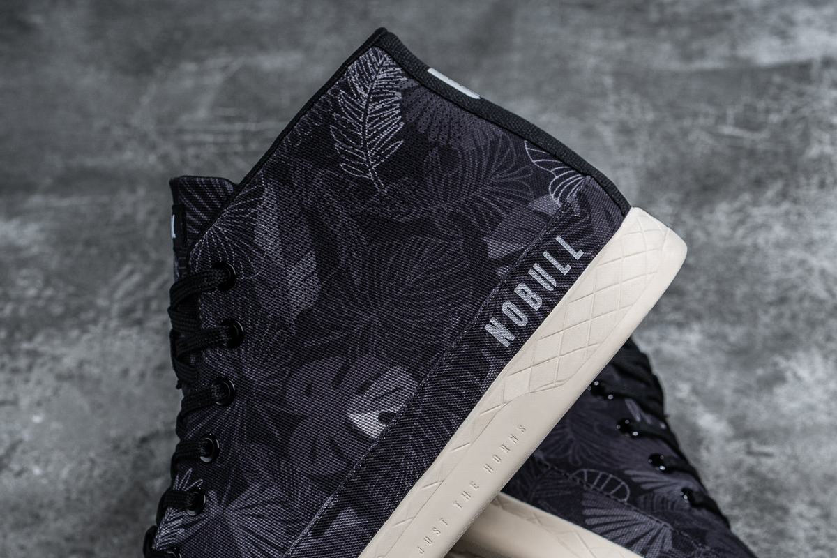 Nobull Canvas Mid Trainer Fitness Schoenen Heren Zwart | 085712-NUV