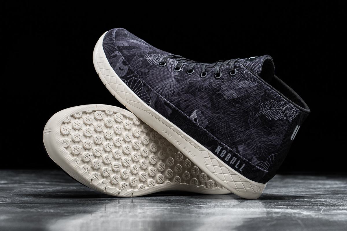 Nobull Canvas Mid Trainer Fitness Schoenen Heren Zwart | 085712-NUV