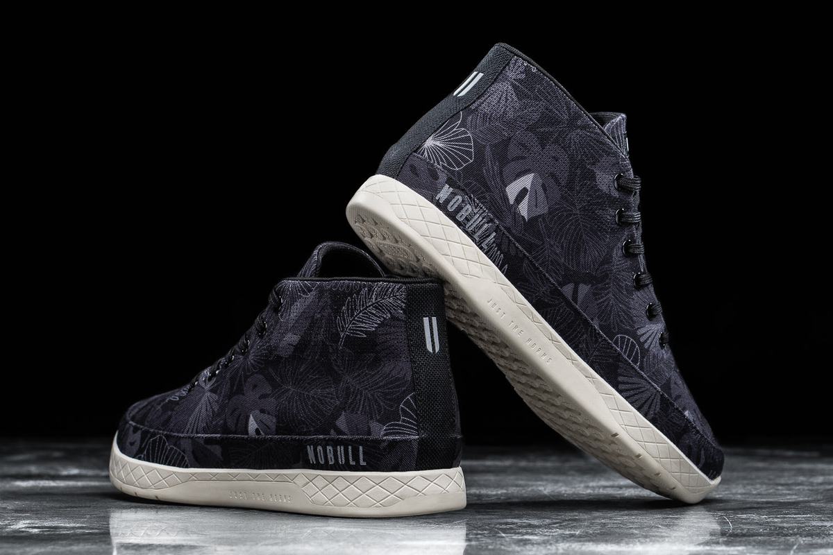 Nobull Canvas Mid Trainer Fitness Schoenen Heren Zwart | 085712-NUV