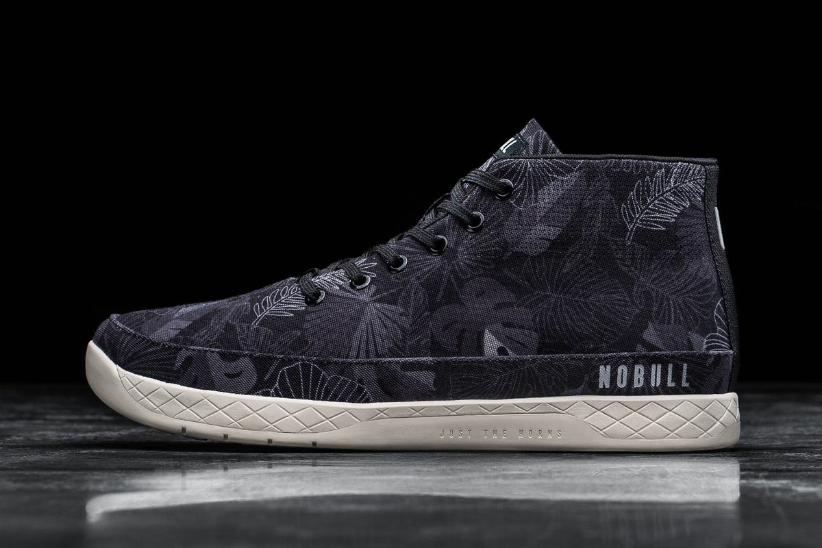 Nobull Canvas Mid Trainer Fitness Schoenen Heren Zwart | 085712-NUV