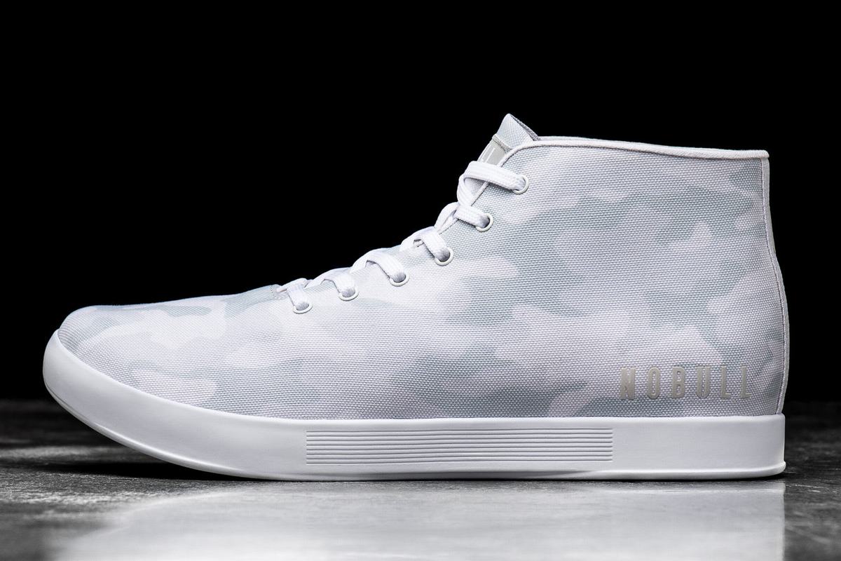 Nobull Canvas Mid Trainer Fitness Schoenen Heren Wit Camo | 260379-LRF