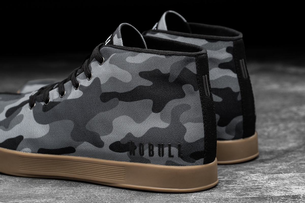 Nobull Canvas Mid Trainer Fitness Schoenen Heren Zwart Camo | 379186-PSO