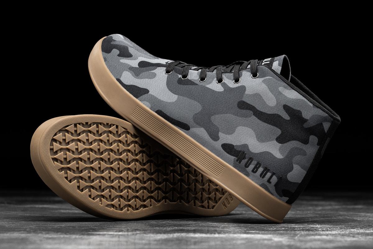 Nobull Canvas Mid Trainer Fitness Schoenen Heren Zwart Camo | 379186-PSO