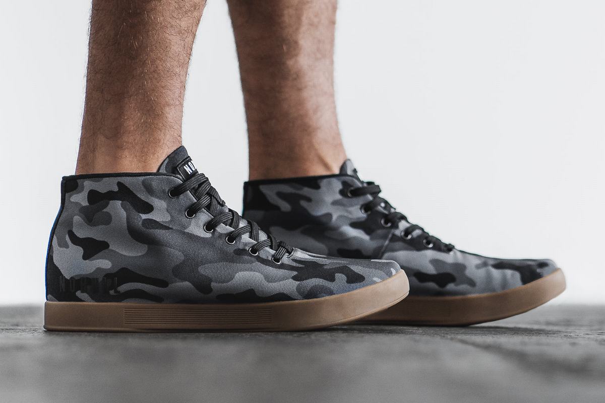 Nobull Canvas Mid Trainer Fitness Schoenen Heren Zwart Camo | 379186-PSO