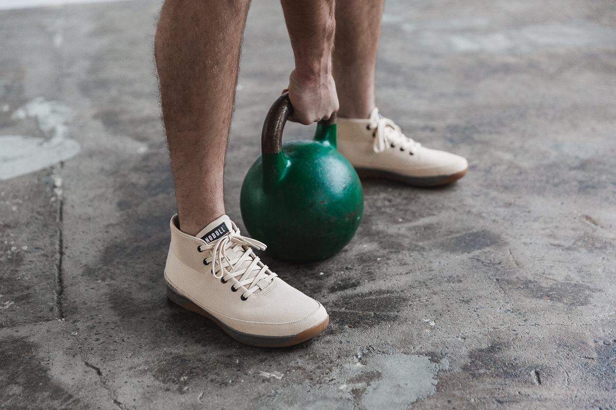 Nobull Canvas Mid Trainer Fitness Schoenen Heren Grijs | 478130-GZD