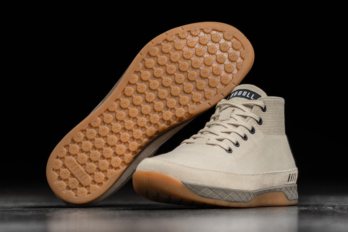 Nobull Canvas Mid Trainer Fitness Schoenen Heren Grijs | 478130-GZD