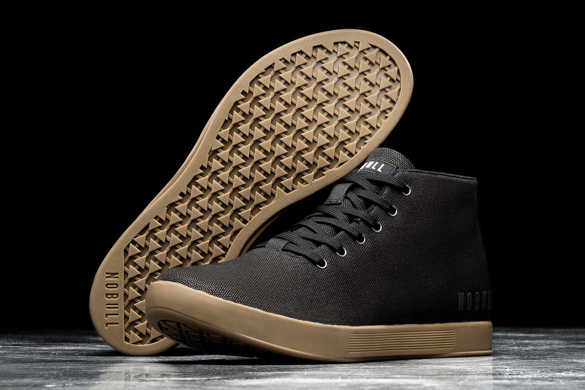 Nobull Canvas Mid Trainer Fitness Schoenen Dames Zwart | 520713-SVM