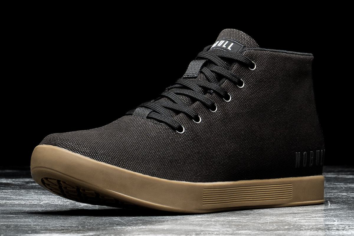 Nobull Canvas Mid Trainer Fitness Schoenen Dames Zwart | 520713-SVM