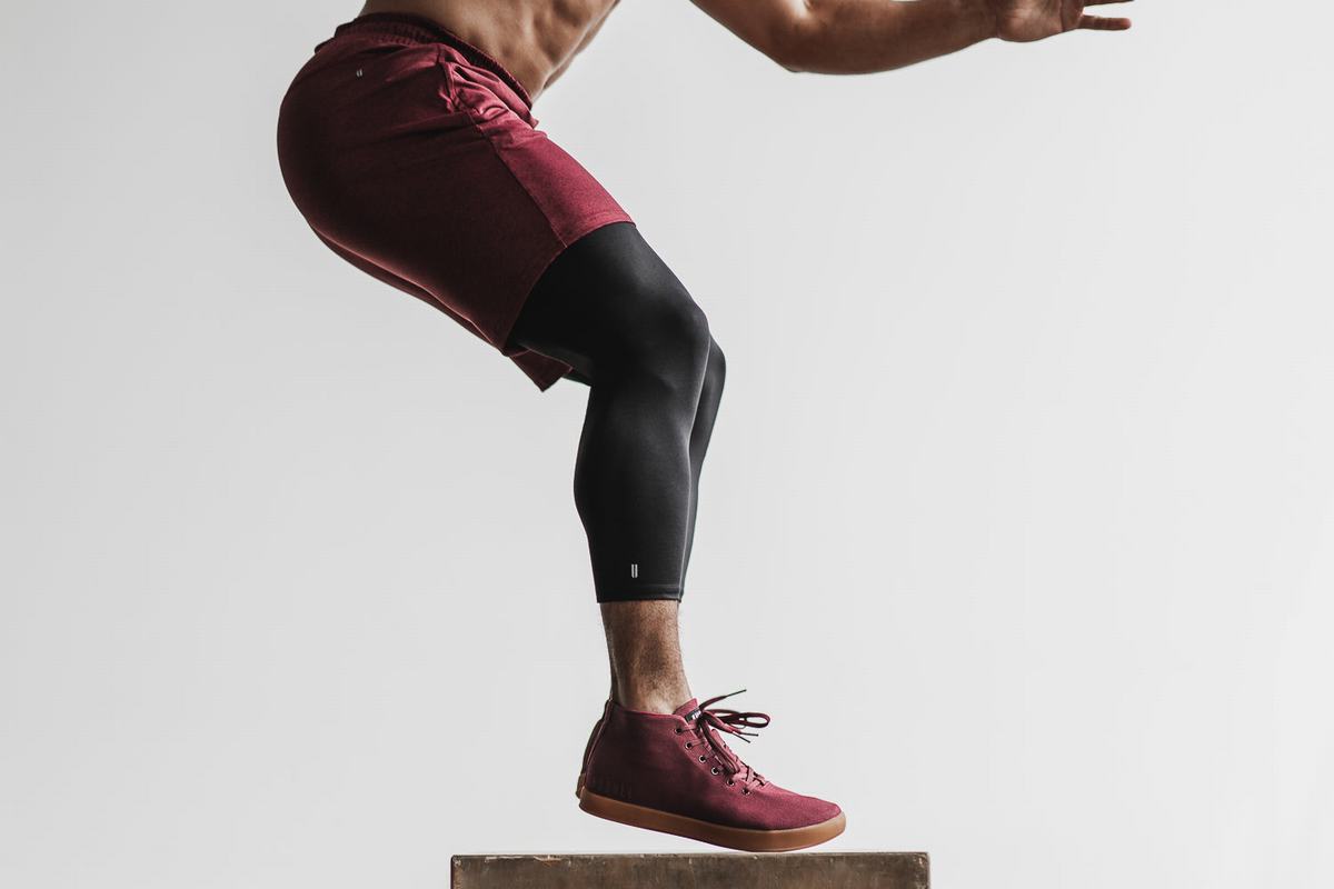 Nobull Canvas Mid Trainer Fitness Schoenen Heren Donkerrood | 697324-VIF