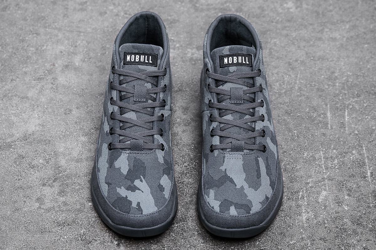 Nobull Canvas Mid Trainer Fitness Schoenen Heren Donkercamo | 713602-BET