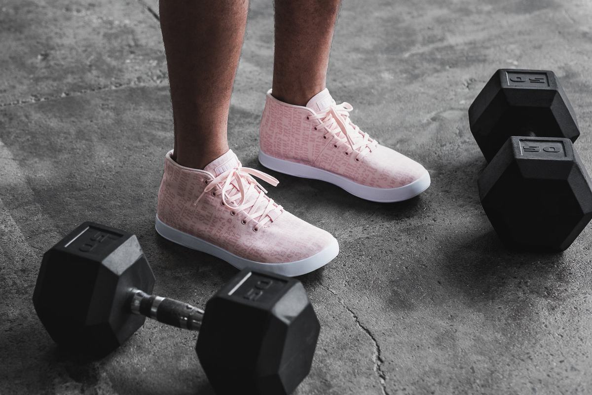 Nobull Canvas Mid Trainer Fitness Schoenen Heren Roze | 817096-TVD