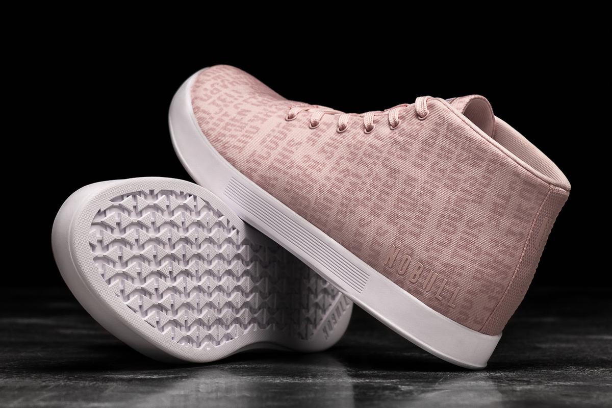 Nobull Canvas Mid Trainer Fitness Schoenen Heren Roze | 817096-TVD