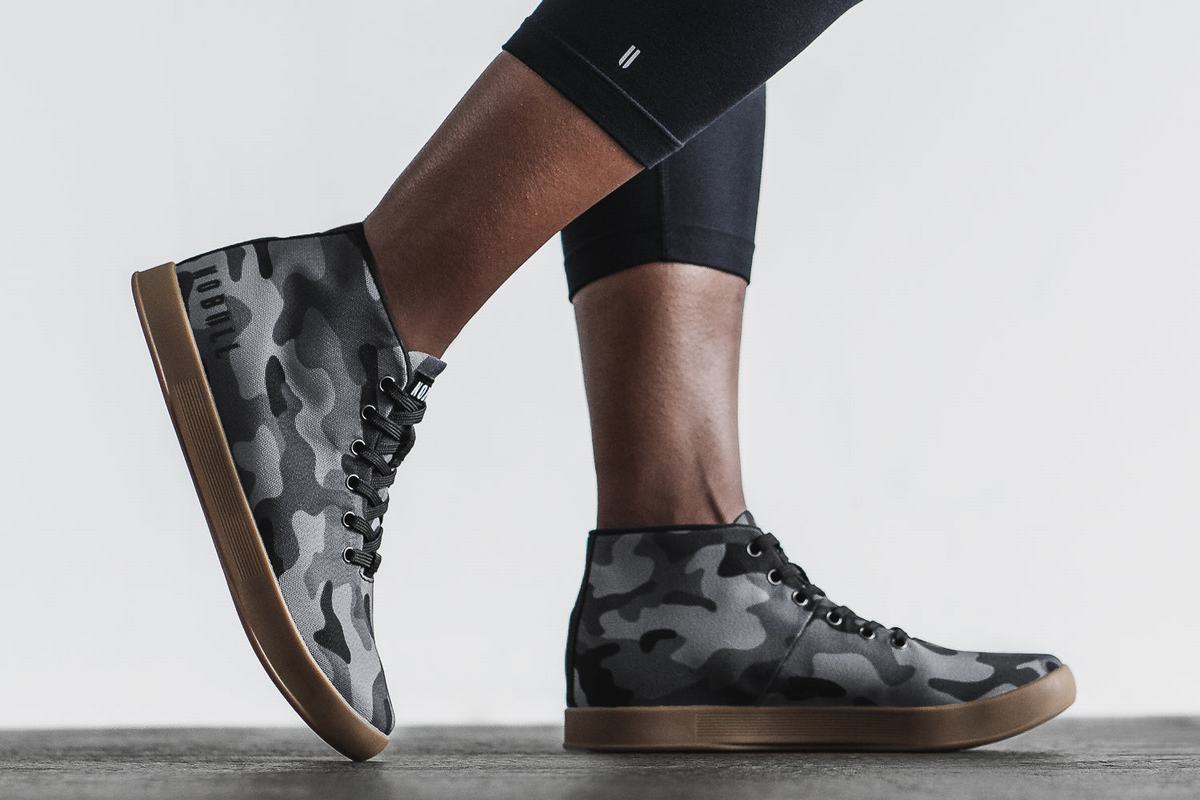 Nobull Canvas Mid Trainer Fitness Schoenen Dames Zwart Camo | 841756-PJM