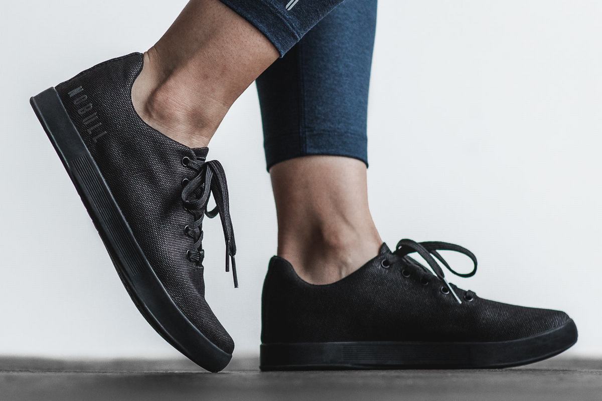Nobull Canvas Trainer Fitness Schoenen Dames Zwart | 074835-BTR