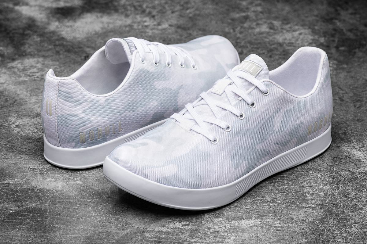 Nobull Canvas Trainer Fitness Schoenen Dames Wit Camo | 314628-TIL