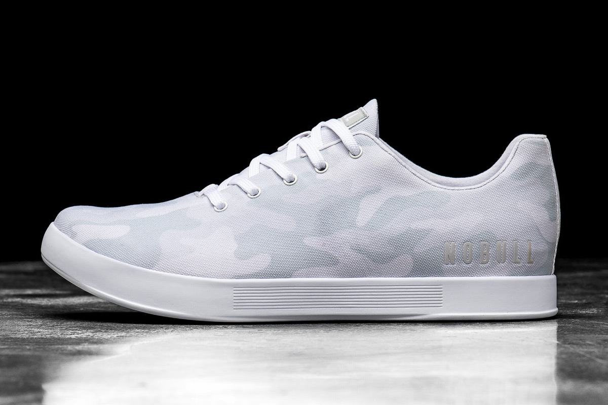 Nobull Canvas Trainer Fitness Schoenen Dames Wit Camo | 314628-TIL