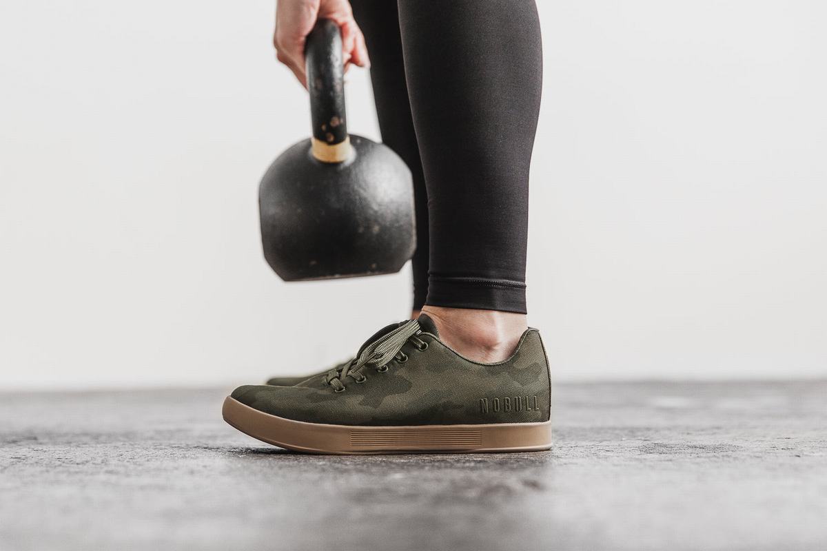 Nobull Canvas Trainer Fitness Schoenen Dames Donkercamo | 568704-CDL