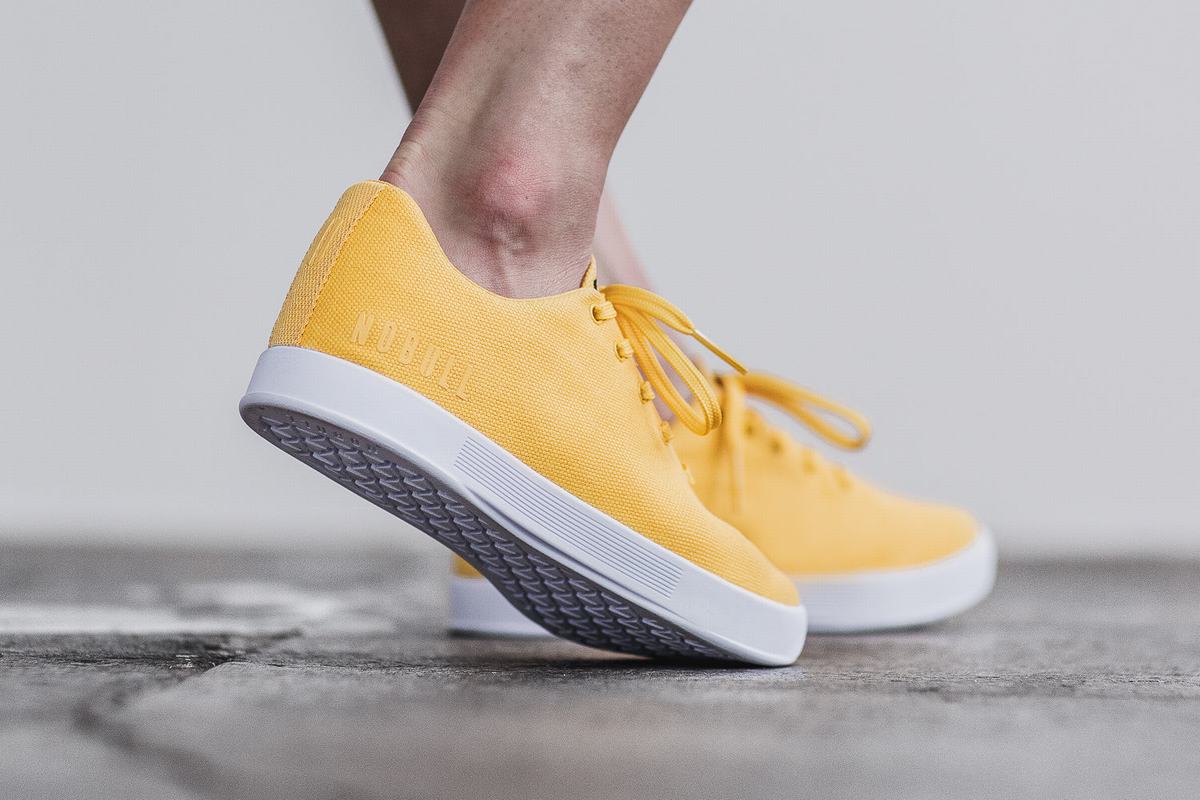Nobull Canvas Trainer Fitness Schoenen Dames Geel | 608142-RZS