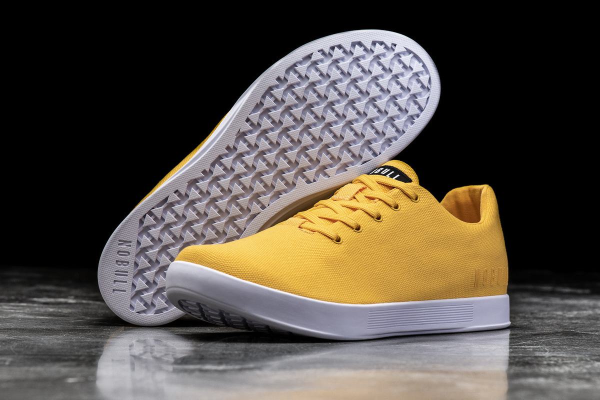 Nobull Canvas Trainer Fitness Schoenen Dames Geel | 608142-RZS