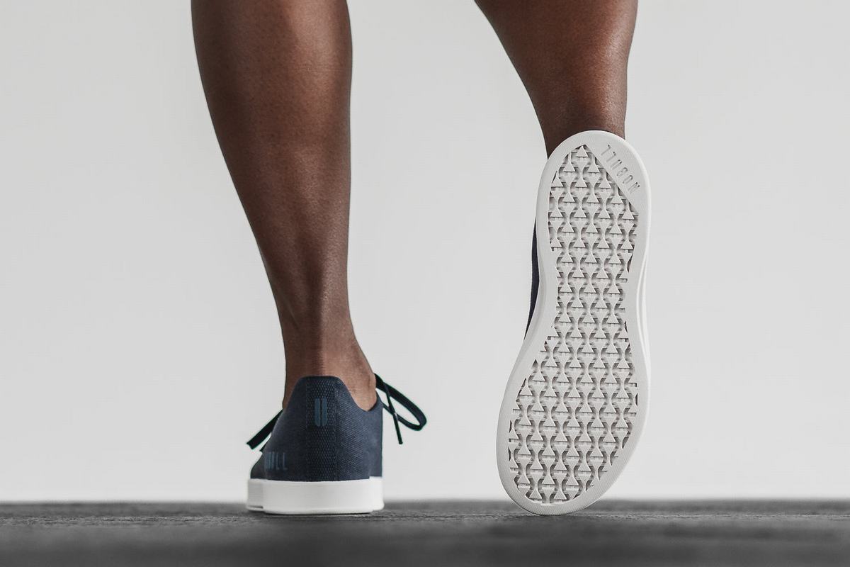 Nobull Canvas Trainer Fitness Schoenen Dames Donkerblauw Wit | 847621-IAG