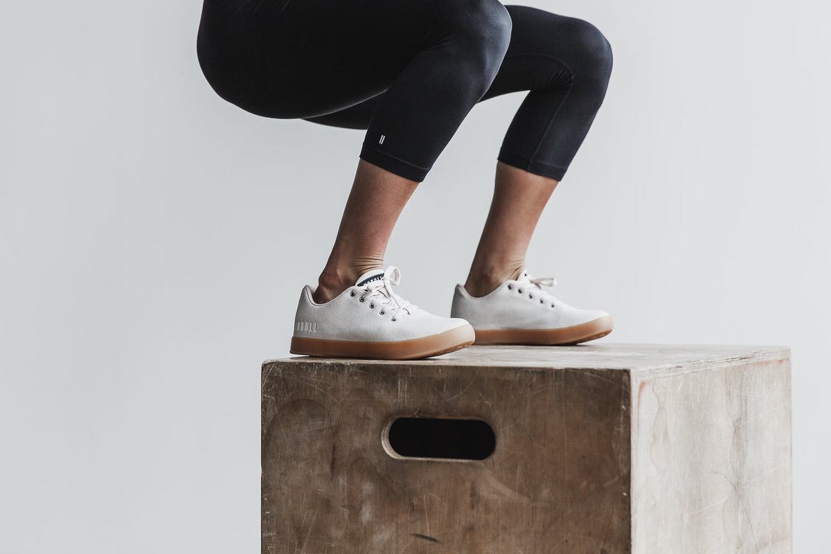 Nobull Canvas Trainer Fitness Schoenen Dames Wit | 861394-VSJ