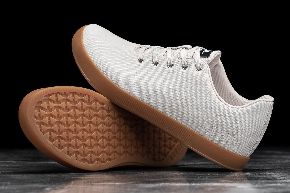 Nobull Canvas Trainer Fitness Schoenen Dames Wit | 861394-VSJ