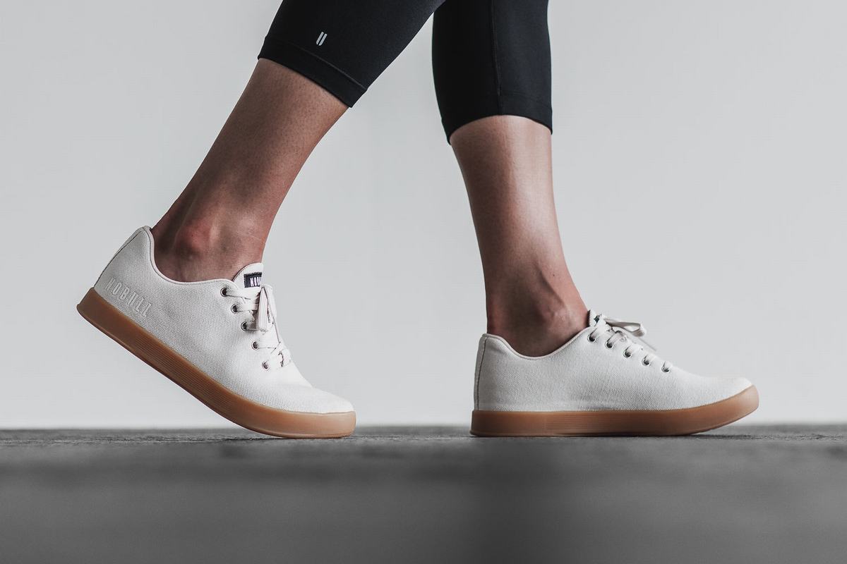 Nobull Canvas Trainer Fitness Schoenen Dames Wit | 861394-VSJ