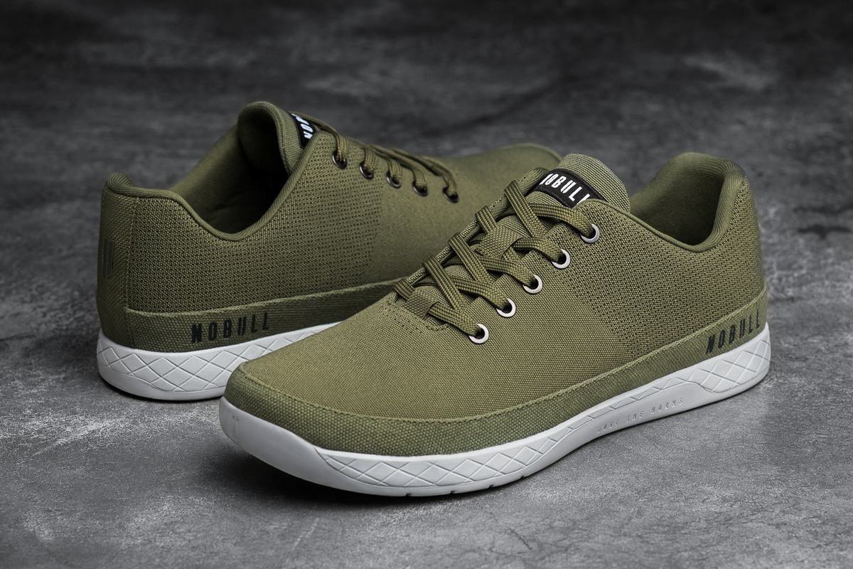 Nobull Canvas Trainer Fitness Schoenen Heren Olijfgroen | 064825-USB