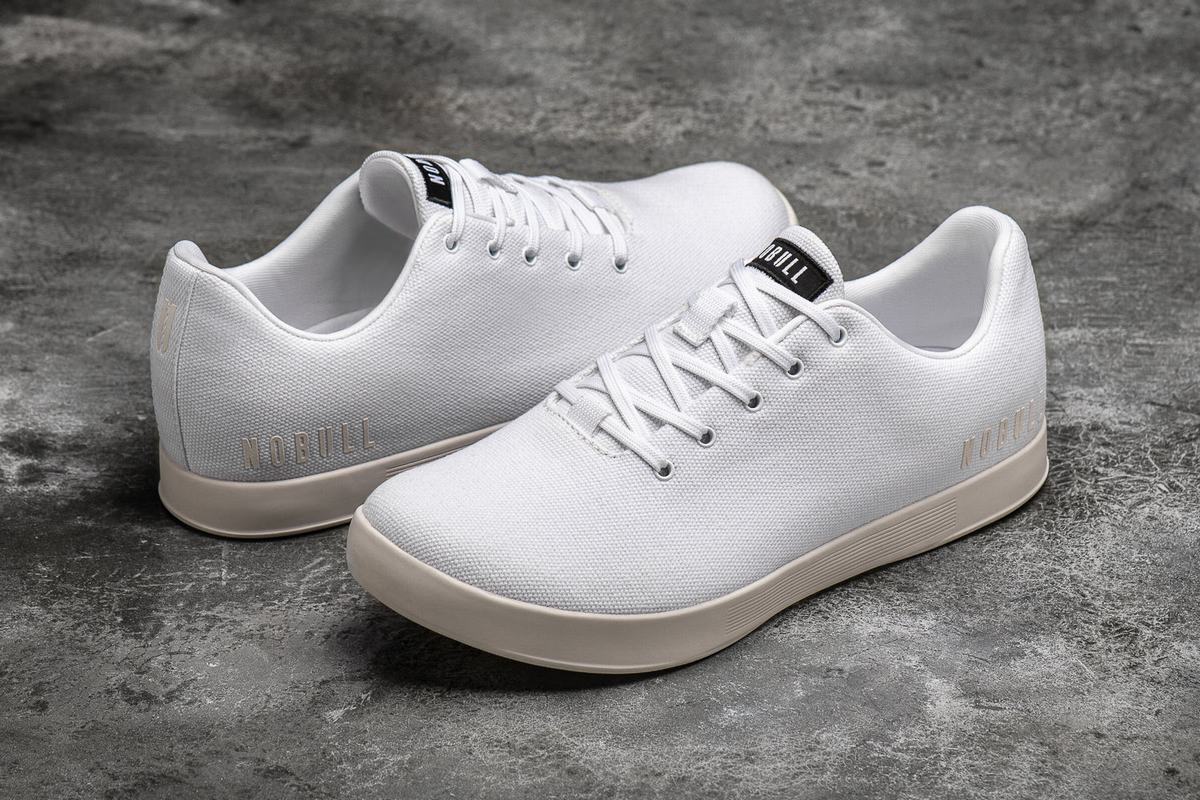 Nobull Canvas Trainer Fitness Schoenen Heren Wit | 257901-RNE