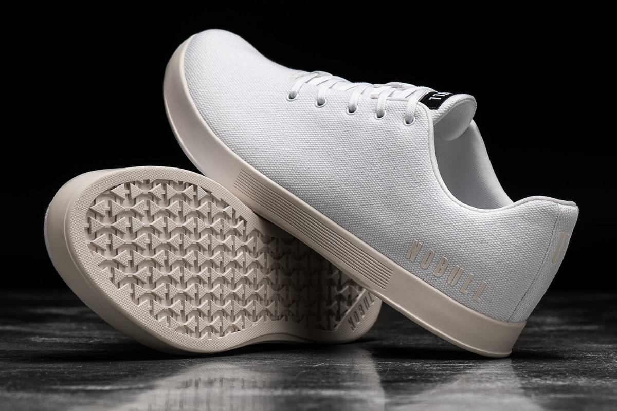 Nobull Canvas Trainer Fitness Schoenen Heren Wit | 257901-RNE