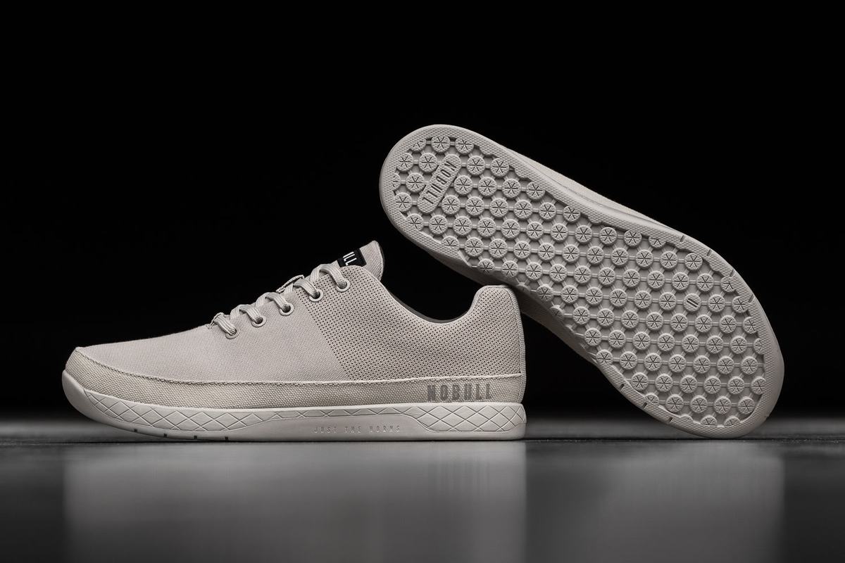 Nobull Canvas Trainer Fitness Schoenen Heren Grijs | 283716-BAR