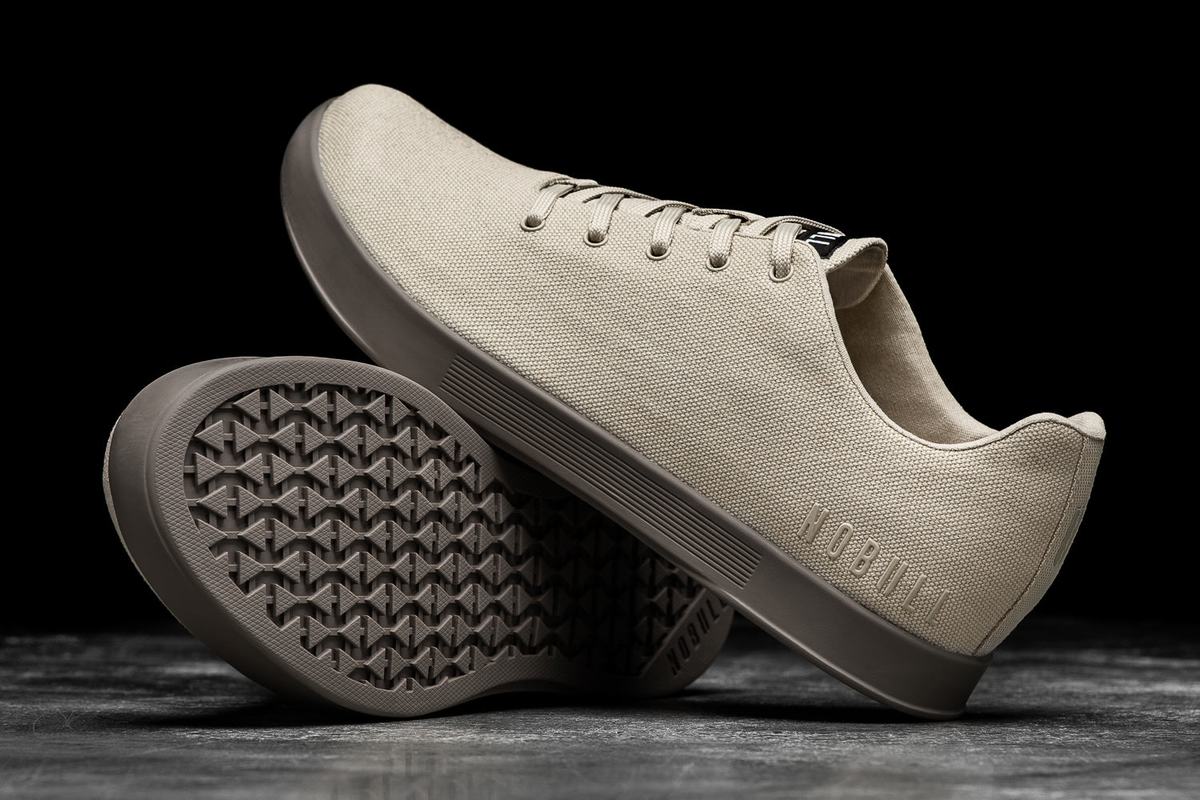 Nobull Canvas Trainer Fitness Schoenen Heren Beige | 519687-BNA
