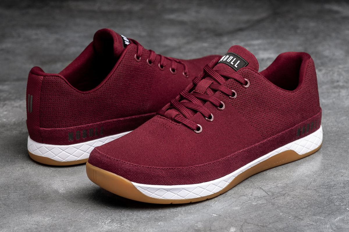 Nobull Canvas Trainer Fitness Schoenen Heren Bordeaux | 548271-OWM