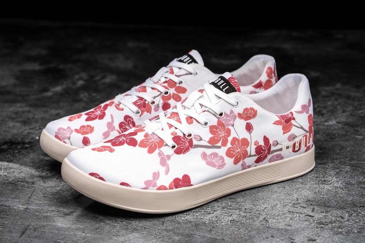 Nobull Canvas Trainer Fitness Schoenen Heren Wit Roze | 723561-UFG