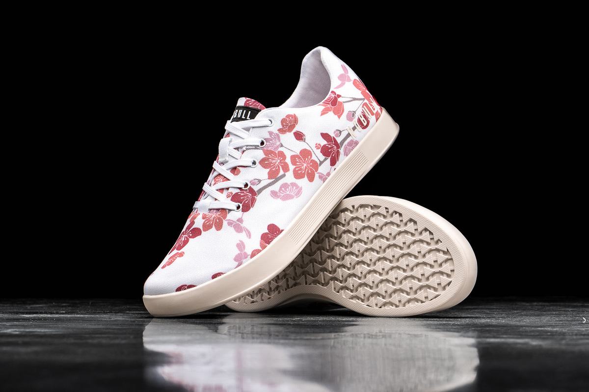 Nobull Canvas Trainer Fitness Schoenen Heren Wit Roze | 723561-UFG