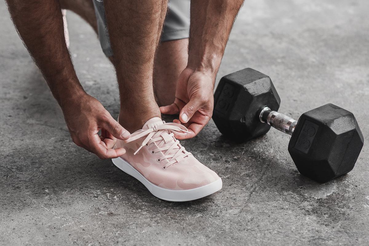Nobull Canvas Trainer Fitness Schoenen Heren Roze Camo | 753689-ZBP