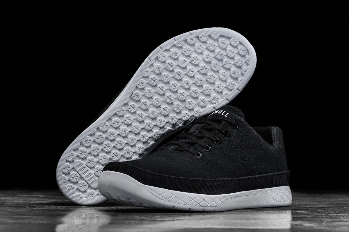 Nobull Canvas Trainer Fitness Schoenen Heren Zwart Wit | 827150-WXA