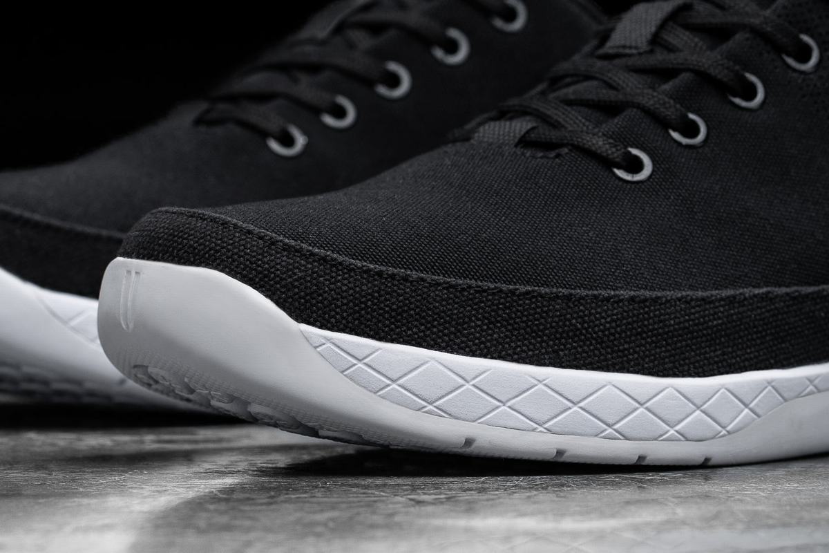 Nobull Canvas Trainer Fitness Schoenen Heren Zwart Wit | 827150-WXA
