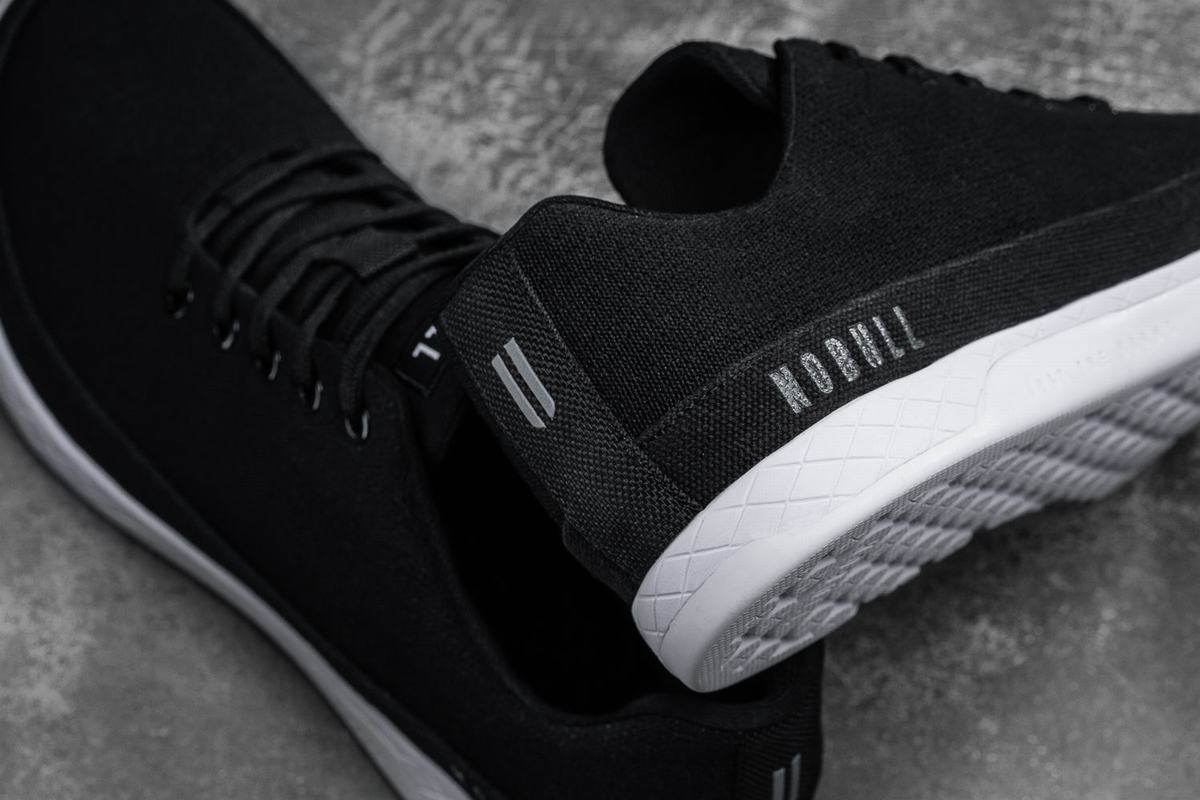Nobull Canvas Trainer Fitness Schoenen Heren Zwart Wit | 827150-WXA