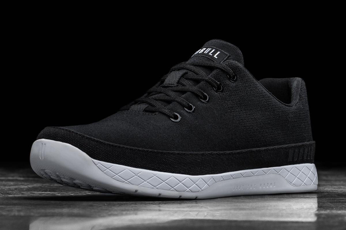 Nobull Canvas Trainer Fitness Schoenen Heren Zwart Wit | 827150-WXA