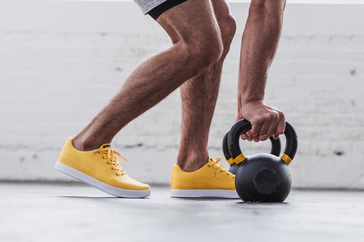 Nobull Canvas Trainer Fitness Schoenen Heren Geel | 895071-KNF