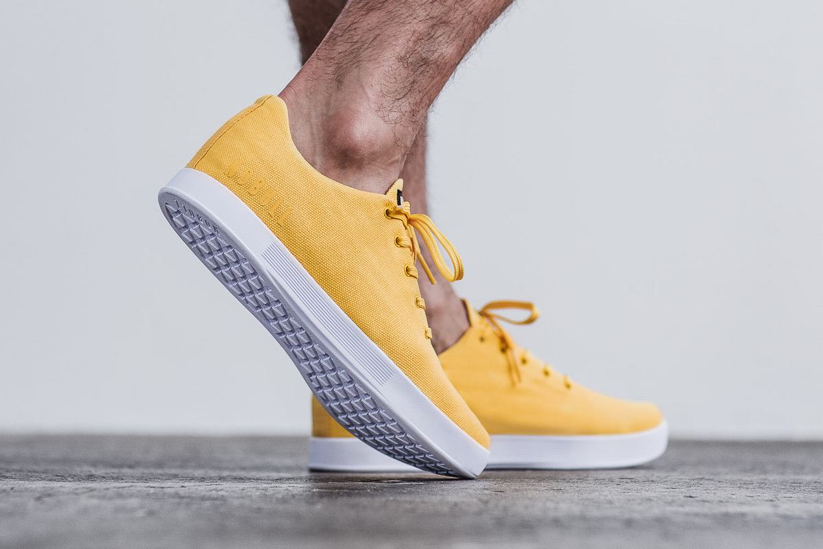 Nobull Canvas Trainer Fitness Schoenen Heren Geel | 895071-KNF