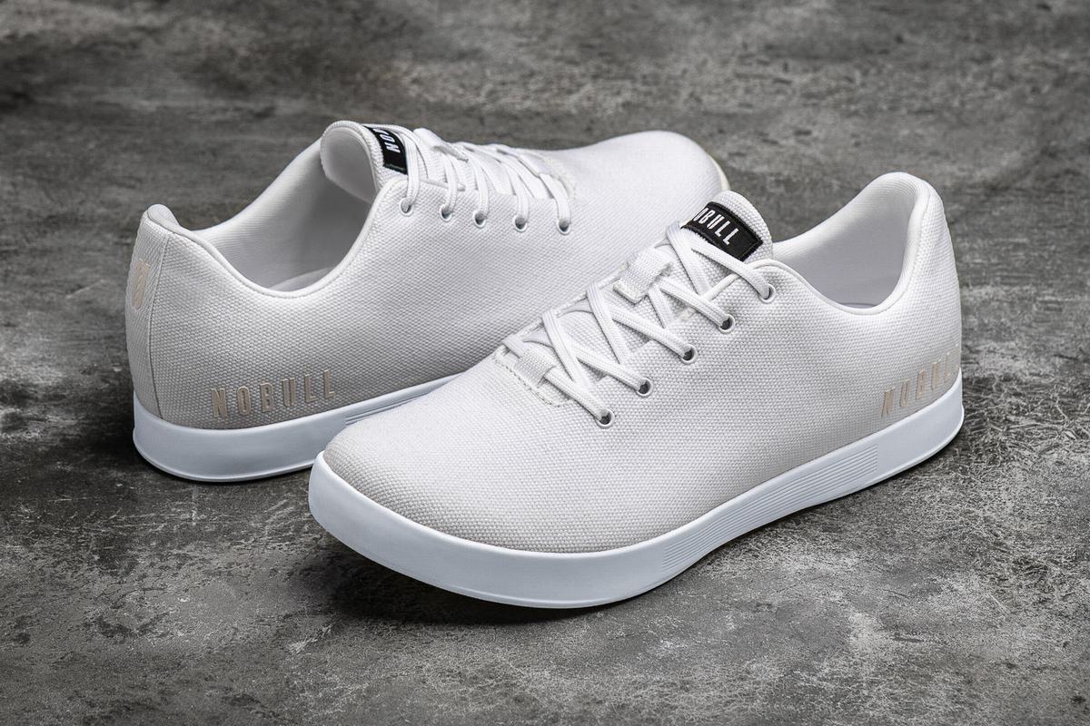 Nobull Canvas Trainer Fitness Schoenen Heren Wit | 905278-CVK