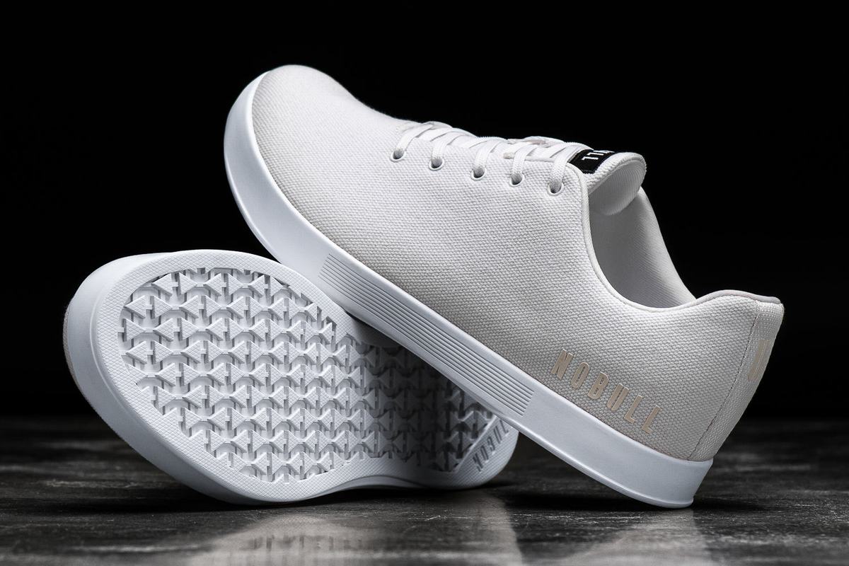 Nobull Canvas Trainer Fitness Schoenen Heren Wit | 905278-CVK