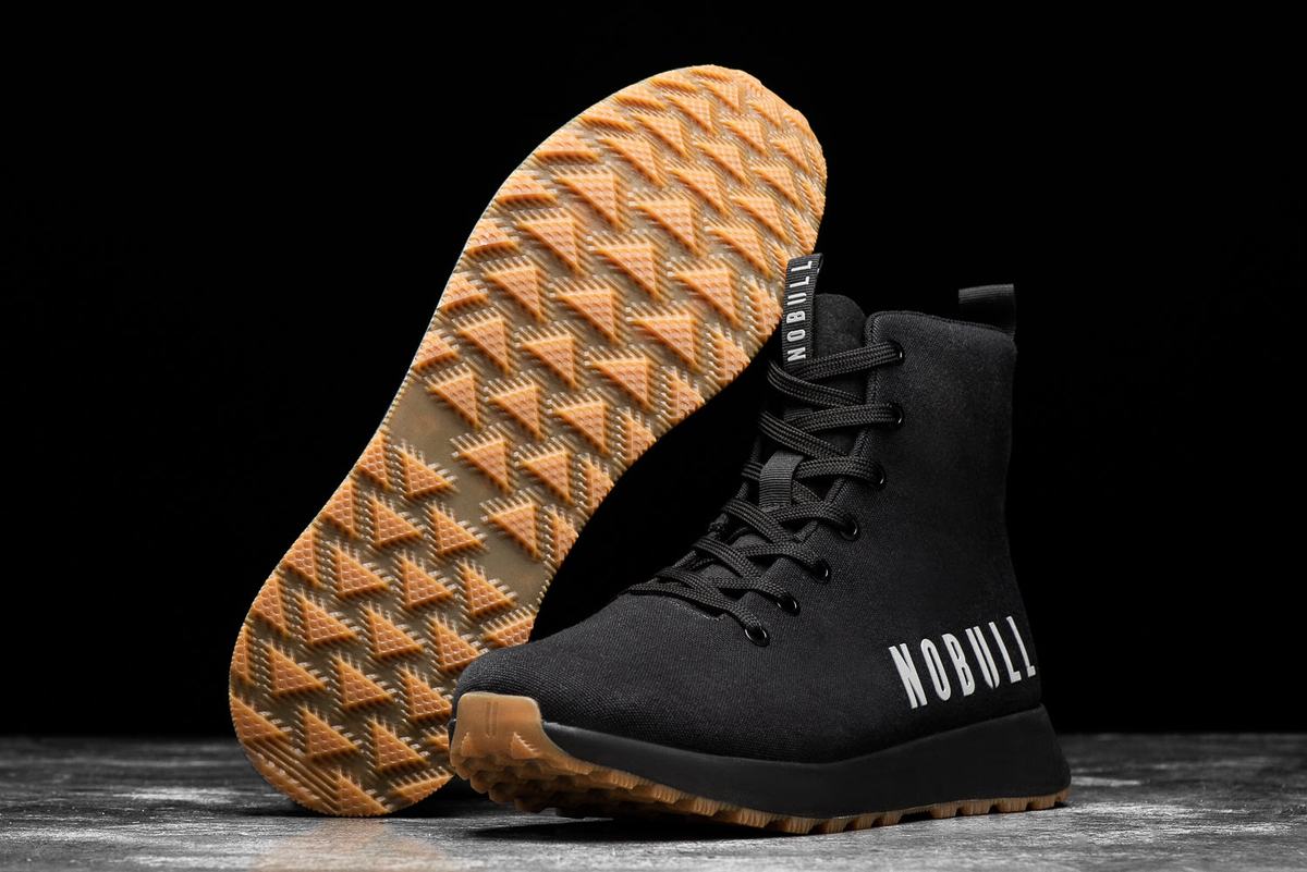 Nobull Canvas Utility Trail Runner Loopschoenen Heren Zwart | 597248-SHK
