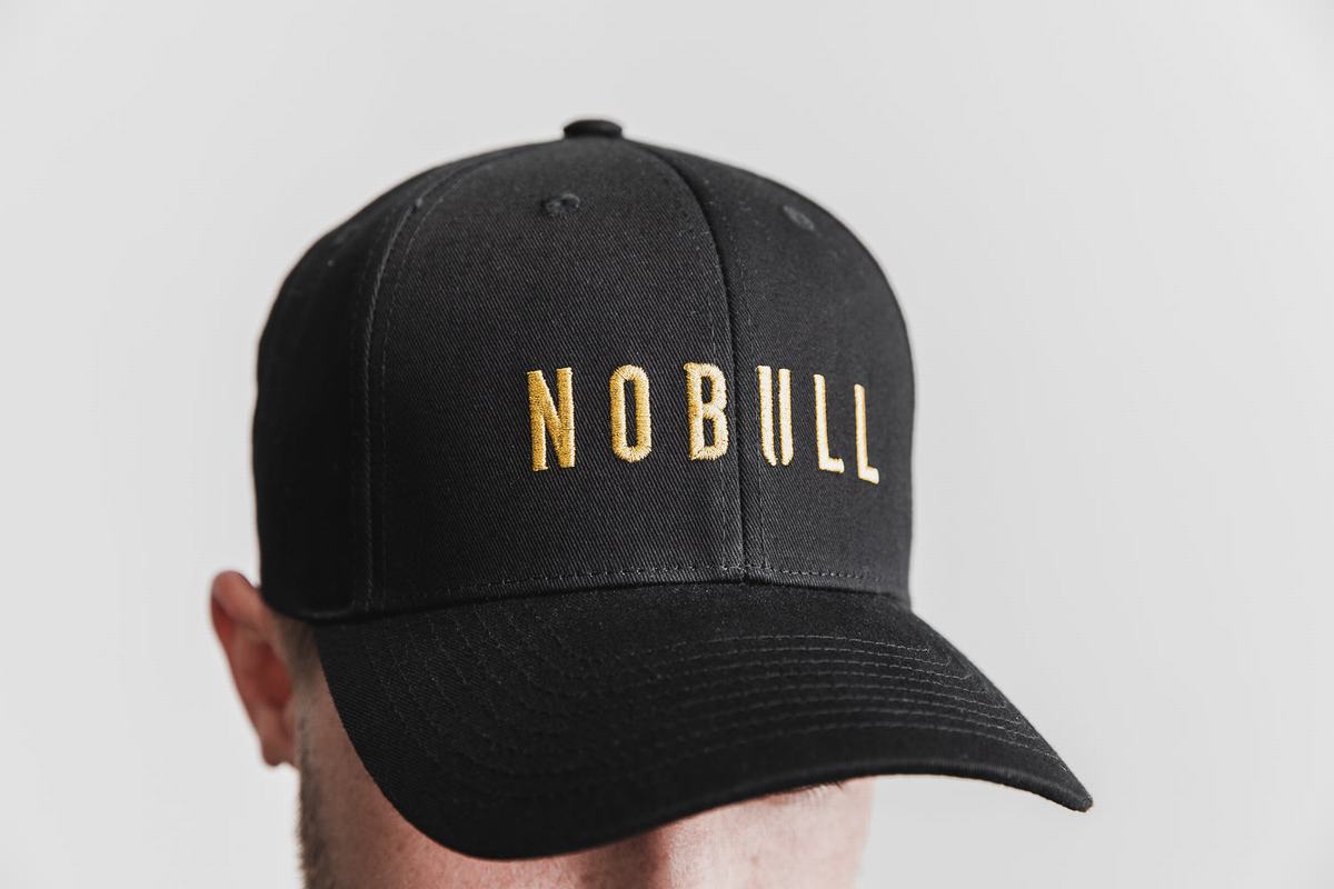 Nobull Classic Pride Hoeden Heren Zwart Goud | 920871-PYJ