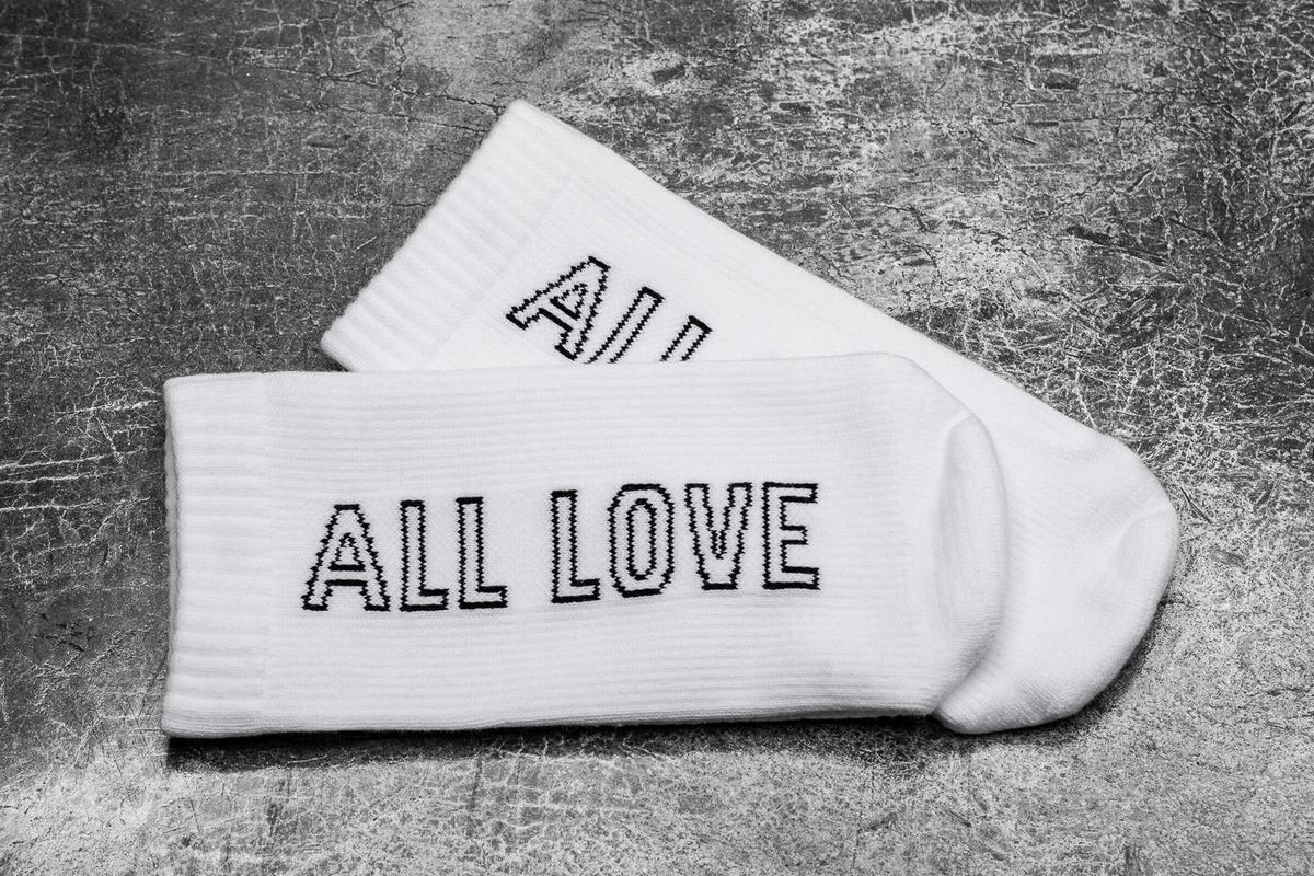 Nobull Crew All Love Sokken Dames Wit | 392570-UIH
